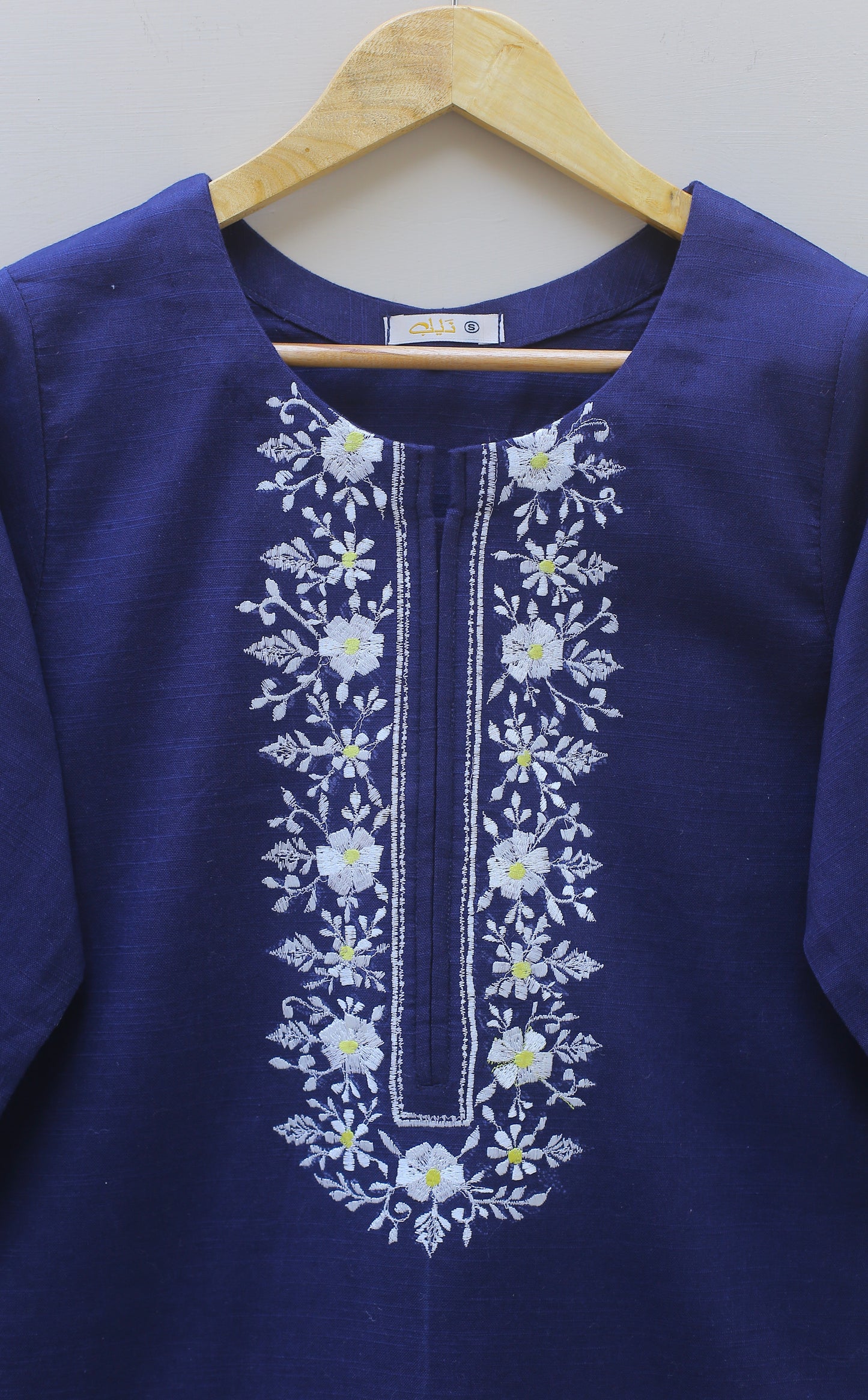 Navy Blue Embroidered Suit