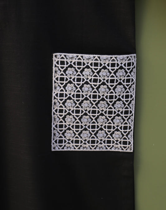 Black Embroidered Kurta