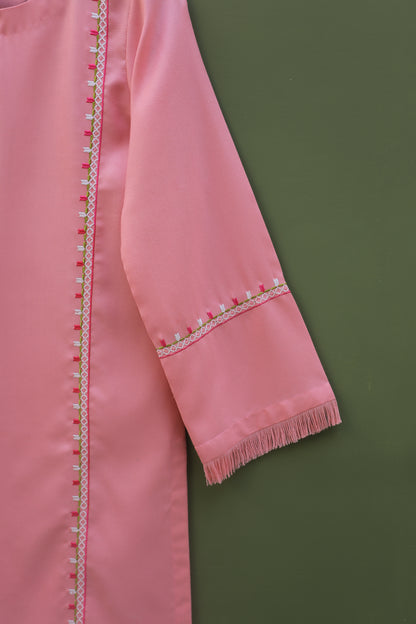 Pink Embroidered Kurta