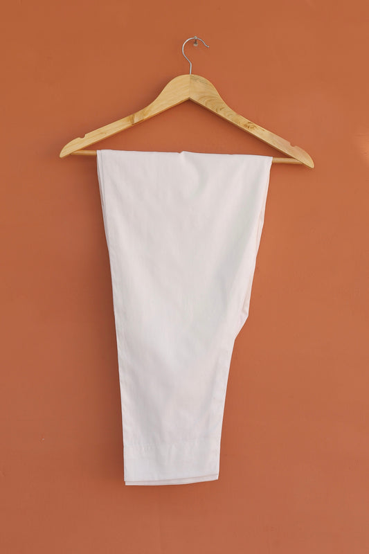 White plain trouser