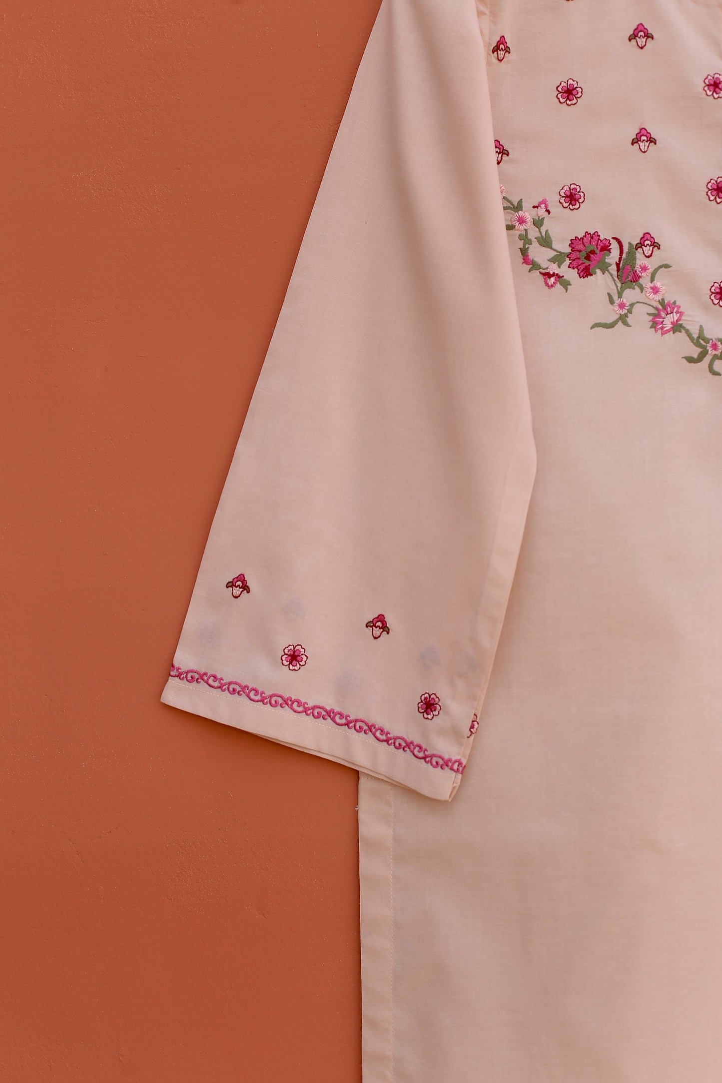 Skin Embroidered Kurta