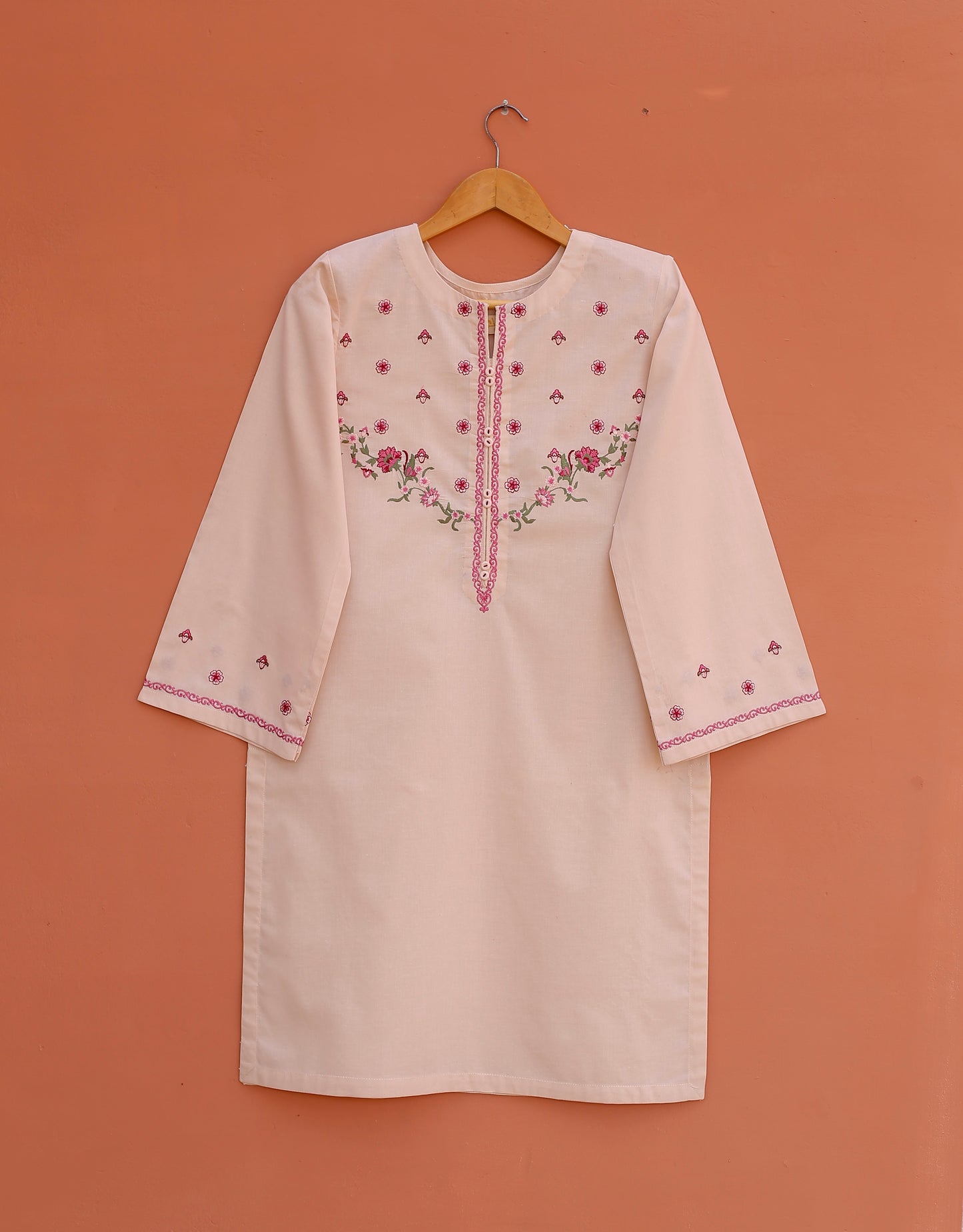 Skin Embroidered Kurta