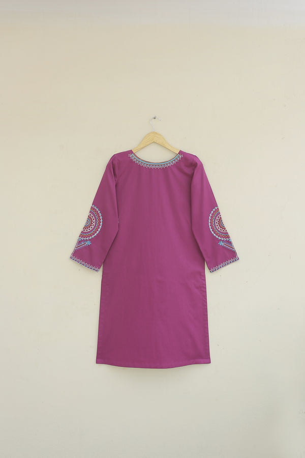 Purple Embroidered Kurta