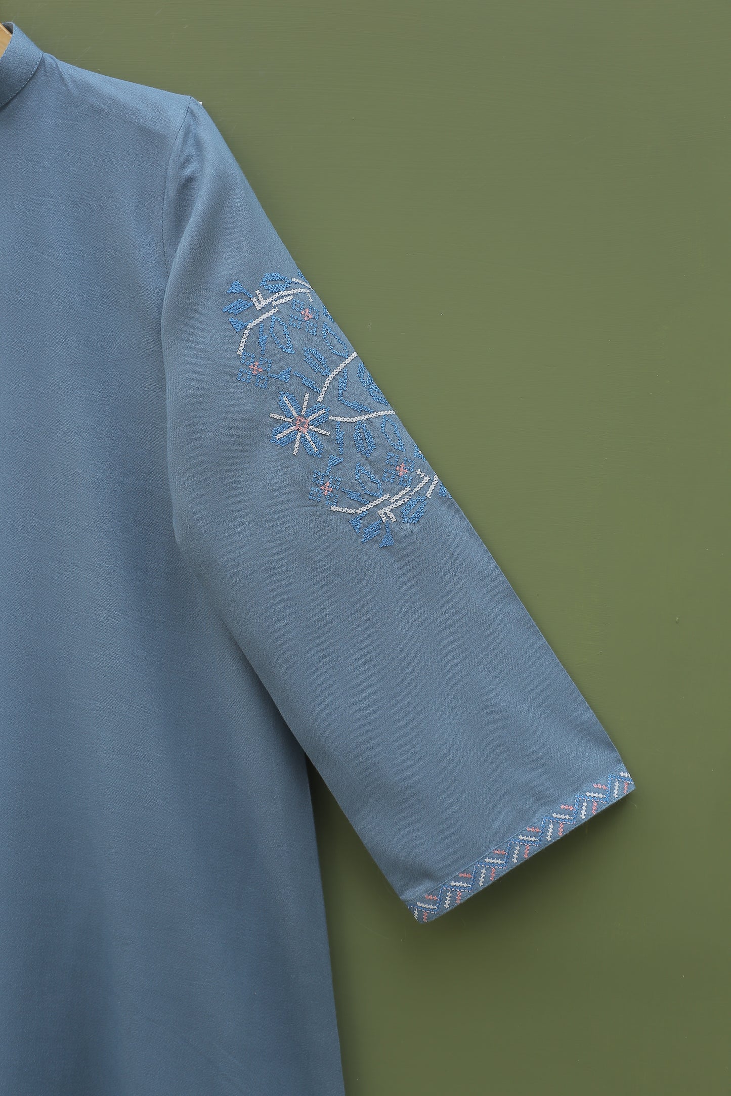 Grey Embroidered Suit