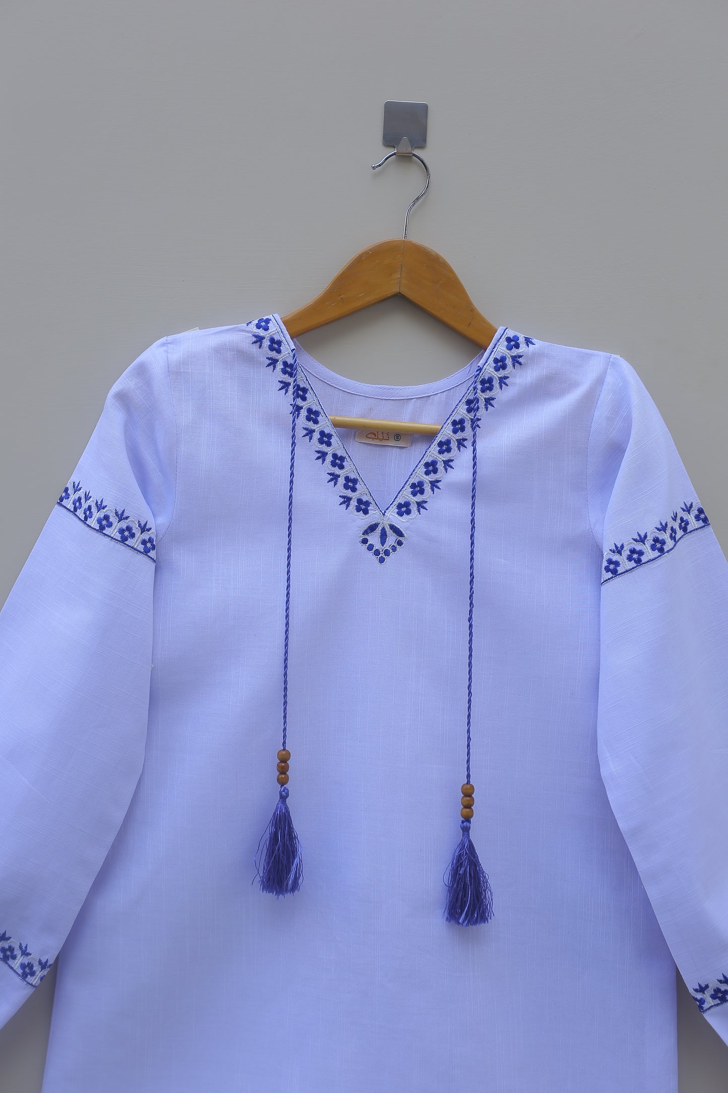 Lavender Embroidered Top