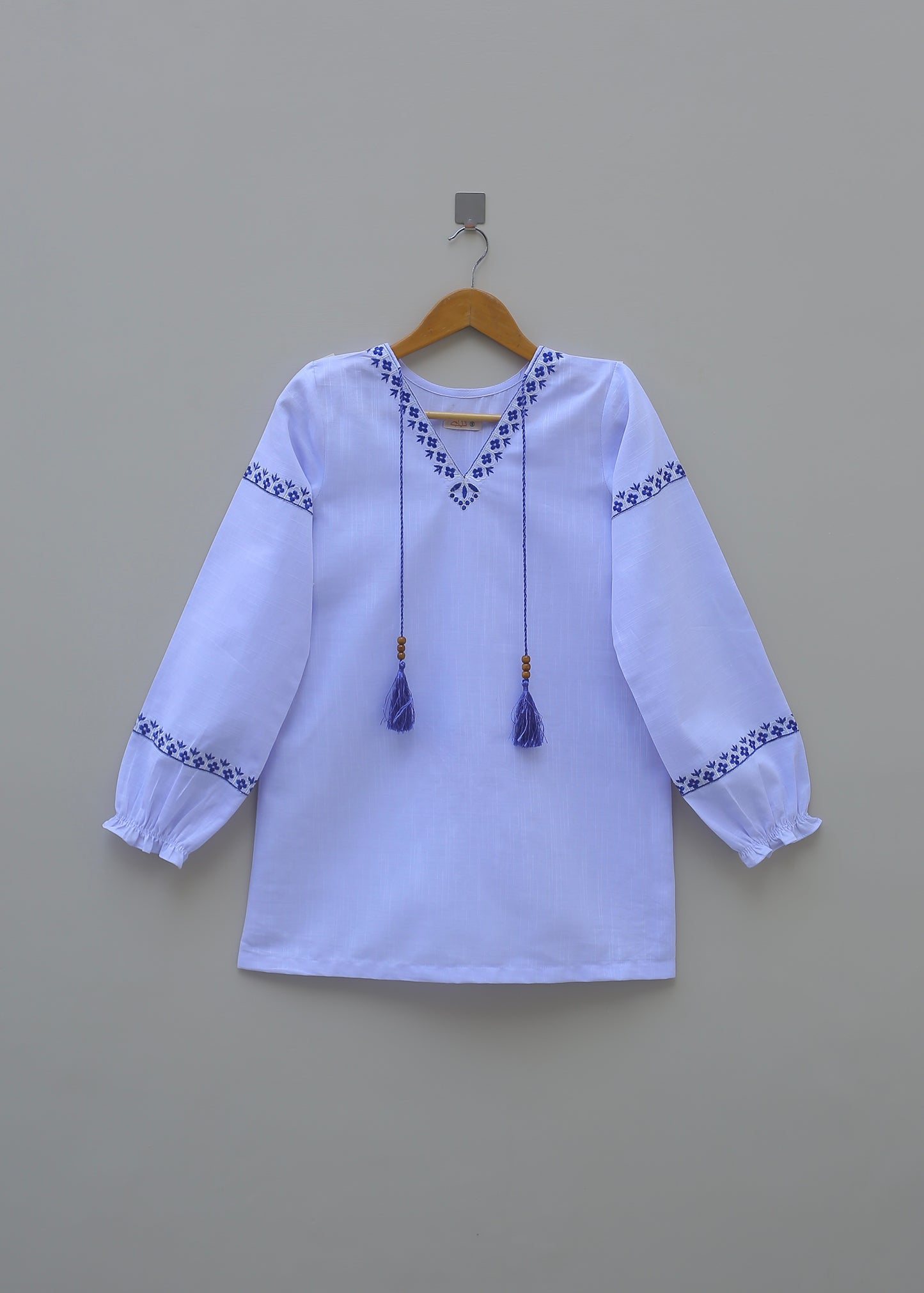 Lavender Embroidered Top