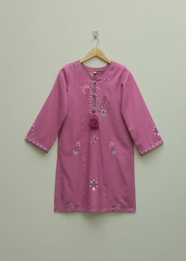 Purple Embroidered Kurta