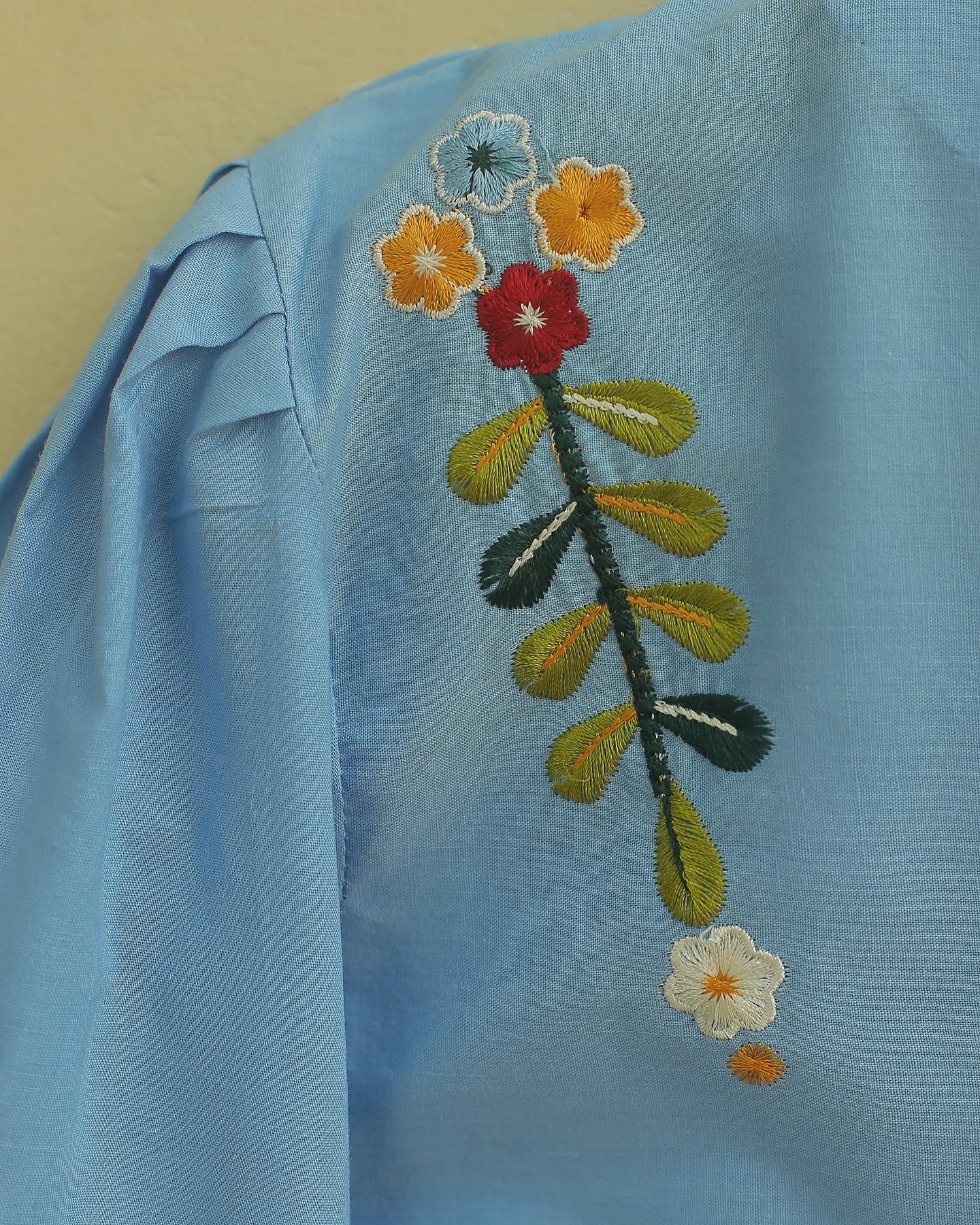 Sky Embroidered Top