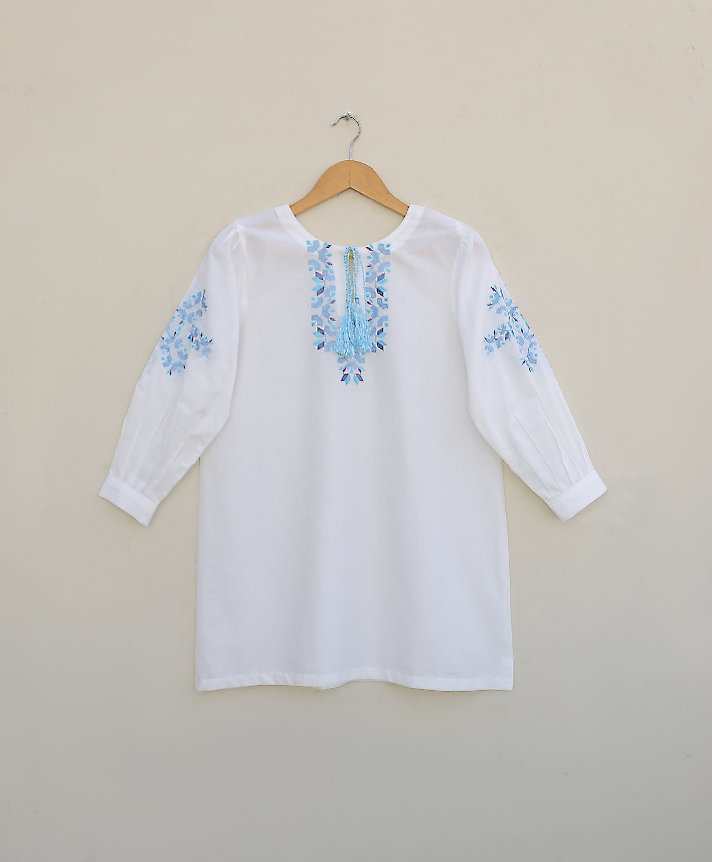 White Embroidered Top