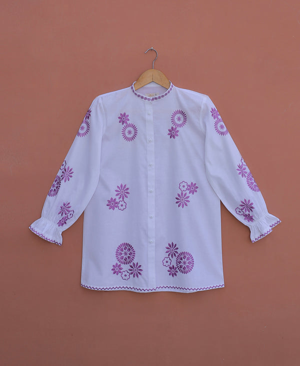 White Embroidered Shirt